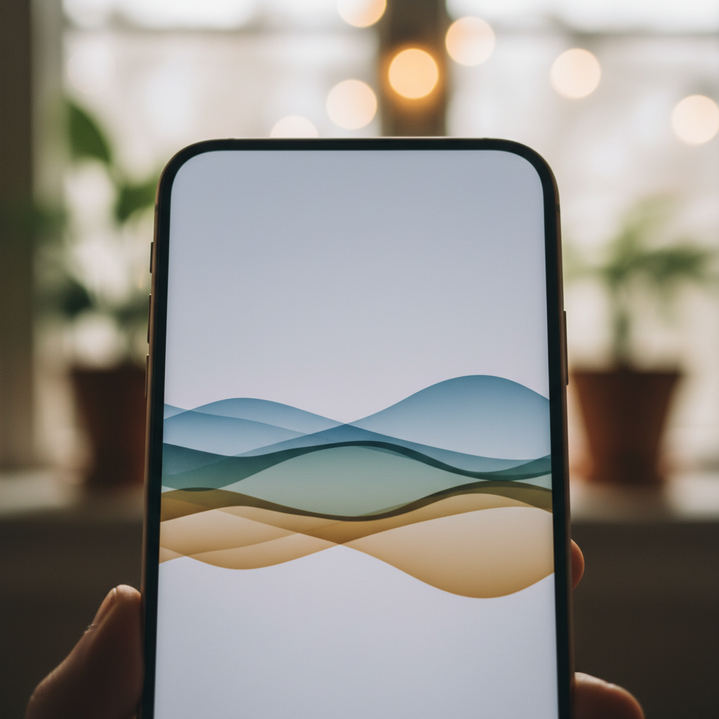 Calm meditation session interface